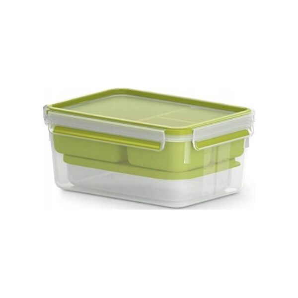 Emsa Emsa CLIP & GO Lunchbox XL, lunch box (green/transparent, with inserts)