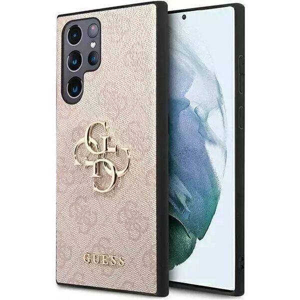 Guess Etui Guess GUHCS23L4GMGPI do Samsung Galaxy S23 Ultra S918 różowy/pink hardcase 4G Big Metal Logo