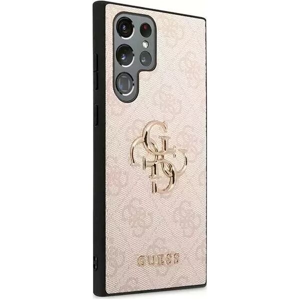 Guess Etui Guess GUHCS23L4GMGPI do Samsung Galaxy S23 Ultra S918 różowy/pink hardcase 4G Big Metal Logo