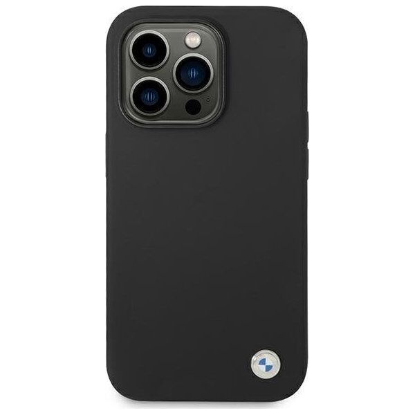 BMW BMW Liquid Silicone Case Metal Logo - Etui iPhone 14 Pro Max (Czarny)
