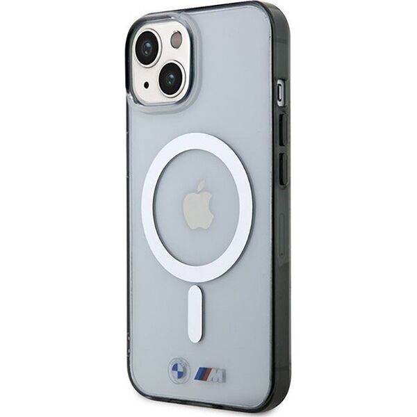 BMW BMW Silver Ring MagSafe - Etui iPhone 14 (Przezroczysty)