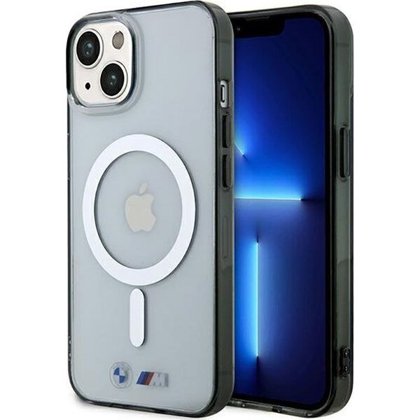 BMW BMW Silver Ring MagSafe - Etui iPhone 14 Plus (Przezroczysty)
