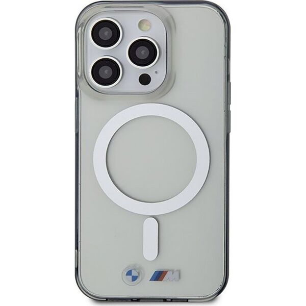 BMW BMW Silver Ring MagSafe - Etui iPhone 14 Pro (Przezroczysty)