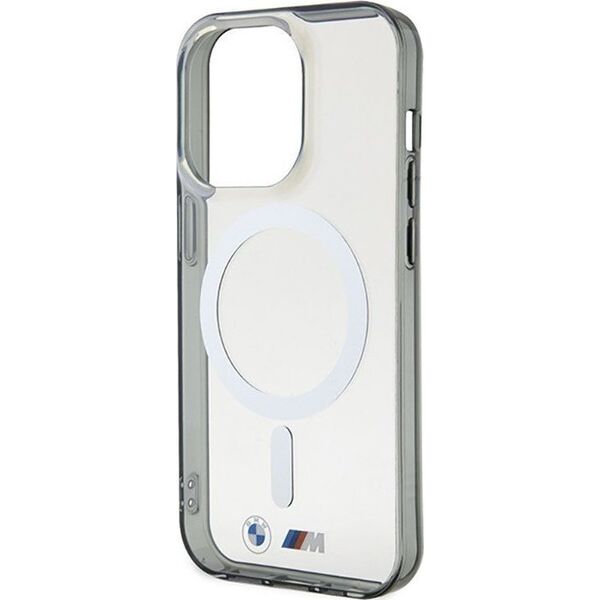 BMW BMW Silver Ring MagSafe - Etui iPhone 14 Pro (Przezroczysty)