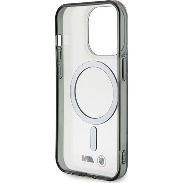 BMW BMW Silver Ring MagSafe - Etui iPhone 14 Pro Max (Przezroczysty)
