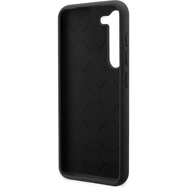 Guess Guess Silicone Script Metal Logo - Etui Samsung Galaxy S23+ (czarny)