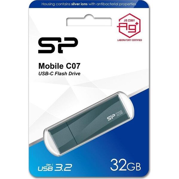Pendrive Silicon Power Pendrive Silicon Power Mobile C07 32GB USB-C 3.2 Antybakteryjny Blue