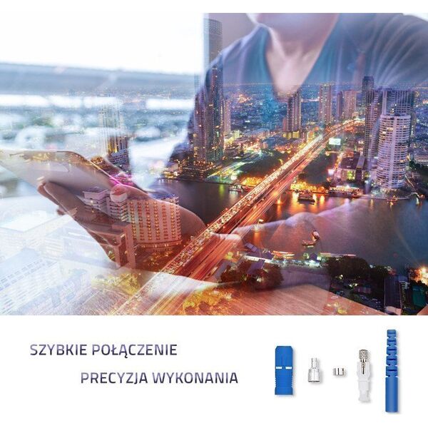 Qoltec Złącze światłowodowe Qoltec SC/PC | Singlemode | 2.0 | Zestaw montażony | 200szt.