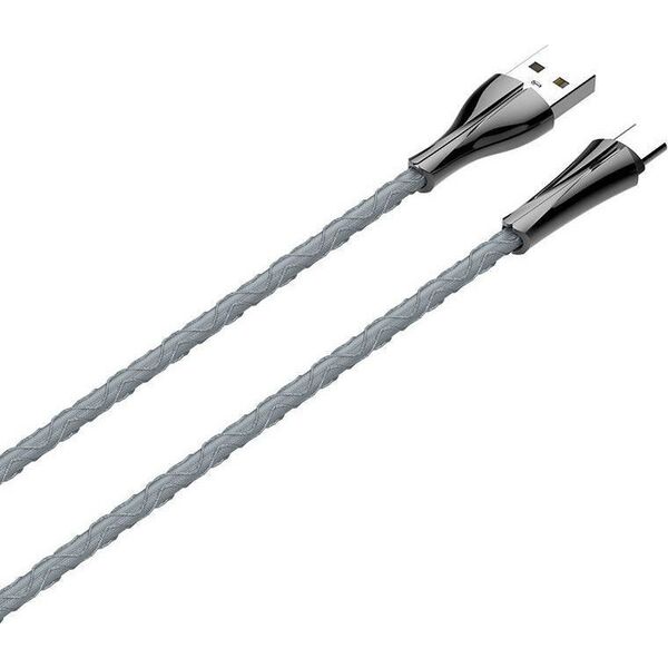 Kabel USB LDNIO USB-A - USB-C 2 m Szary (LS462 type c)