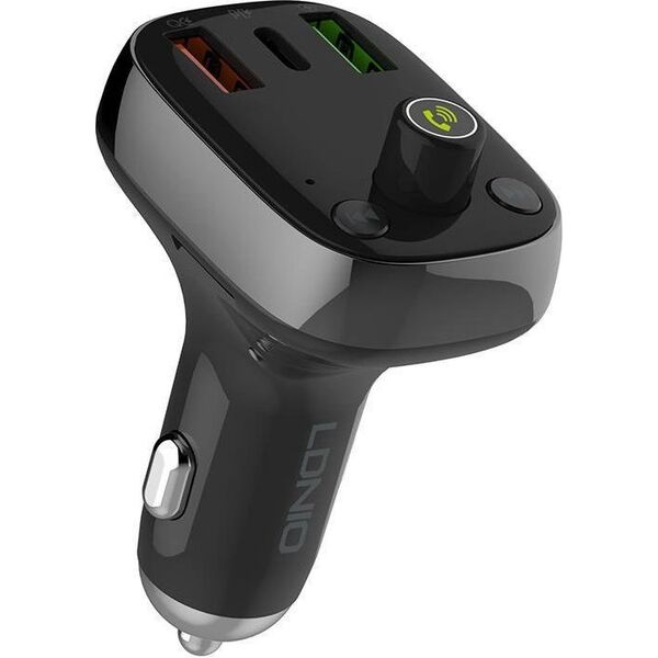 Transmiter FM LDNIO Transmiter FM LDNIO Bluetooth C704Q 2USB, USB-C + kabel USB-C