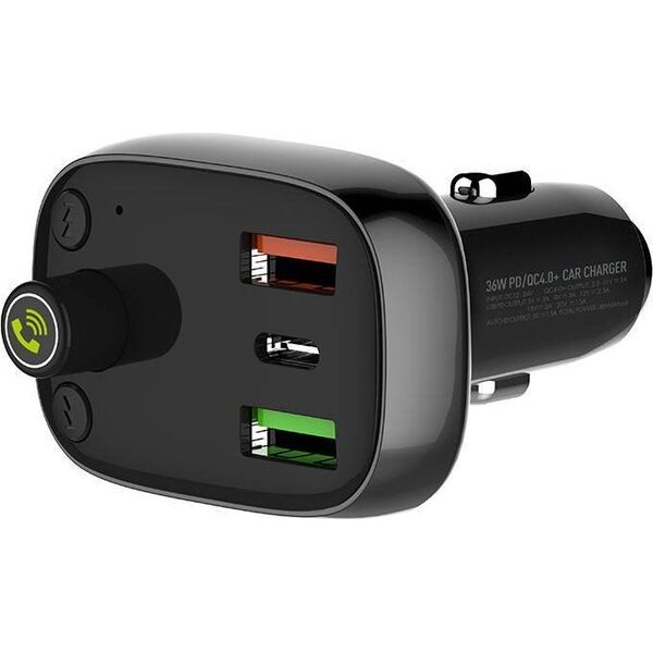 Transmiter FM LDNIO Transmiter FM LDNIO Bluetooth C704Q 2USB, USB-C + kabel USB-C