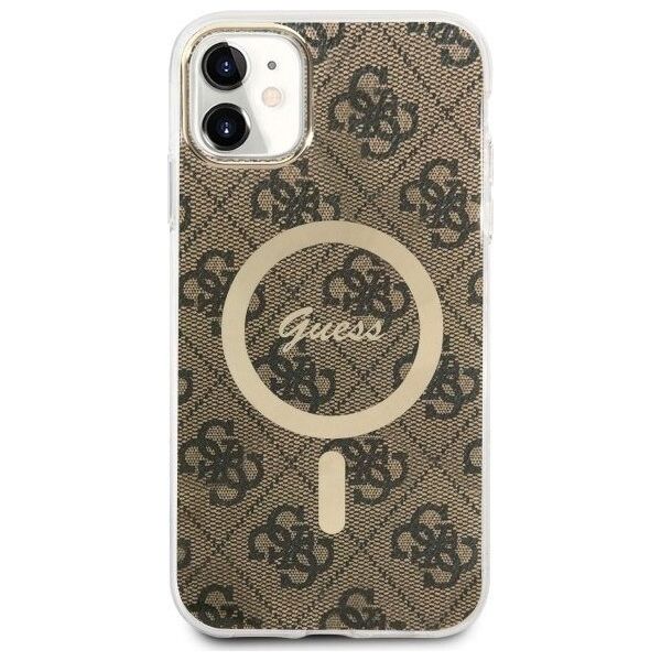 Guess Etui Guess GUHMN61H4STW Apple iPhone 11 brązowy/brown hardcase 4G MagSafe