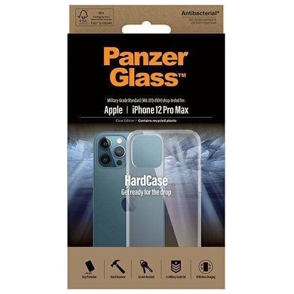 PanzerGlass Etui PanzerGlass ClearCase Apple iPhone 12 Pro Max Antibacterial Military grade clear 0425