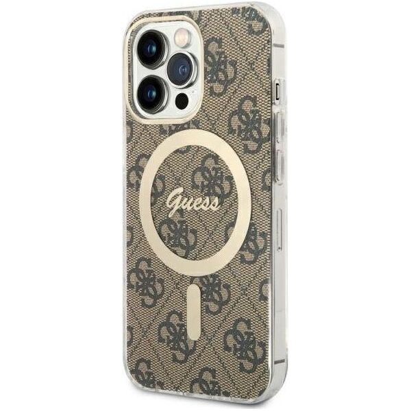 Guess Etui Guess GUHMP13LH4STW Apple iPhone 13 Pro brązowy/brown hardcase 4G MagSafe