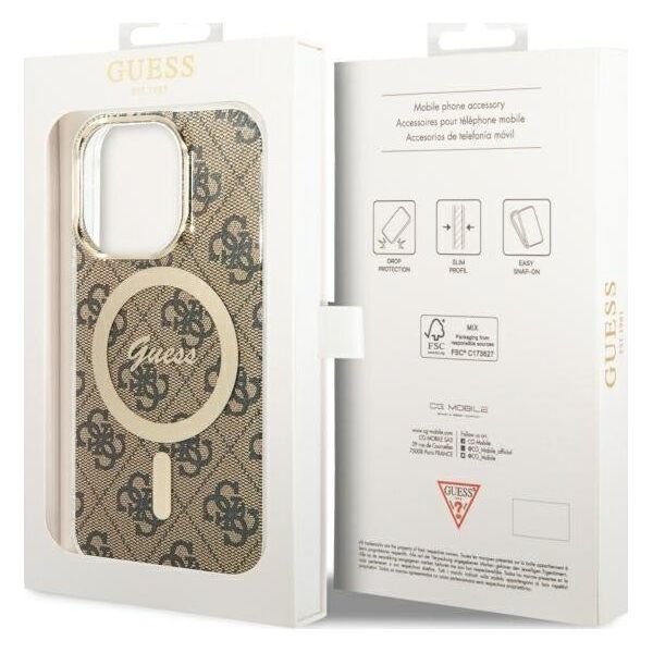 Guess Etui Guess GUHMP13LH4STW Apple iPhone 13 Pro brązowy/brown hardcase 4G MagSafe
