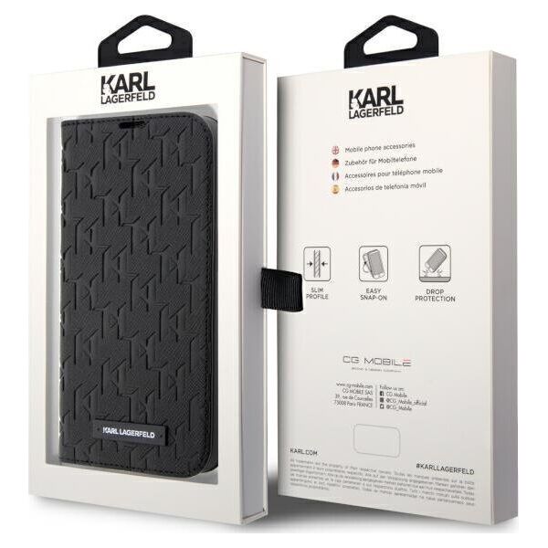 Karl Lagerfeld Etui Karl Lagerfeld KLBKP14XSAKLHPK Apple iPhone 14 Pro Max bookcase czarny/black Saffiano Monogram