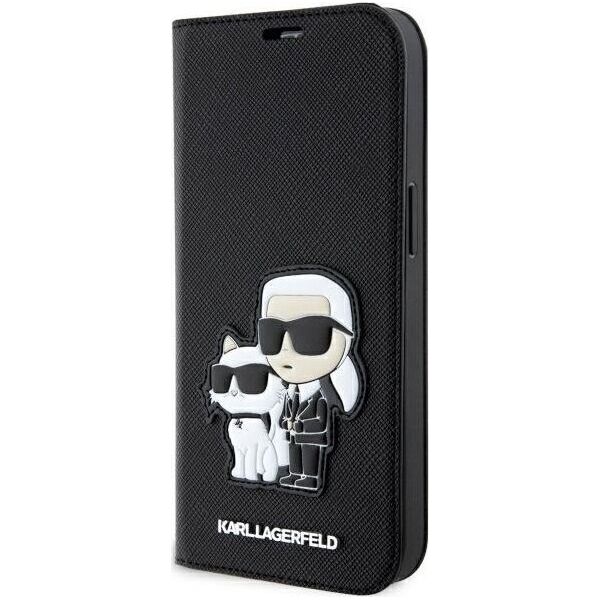 Karl Lagerfeld Etui Karl Lagerfeld KLBKP14XSANKCPK Apple iPhone 14 Pro Max bookcase czarny/black Saffiano Karl & Choupette
