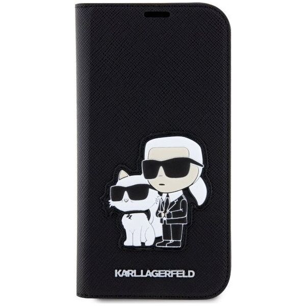 Karl Lagerfeld Etui Karl Lagerfeld KLBKP14XSANKCPK Apple iPhone 14 Pro Max bookcase czarny/black Saffiano Karl & Choupette