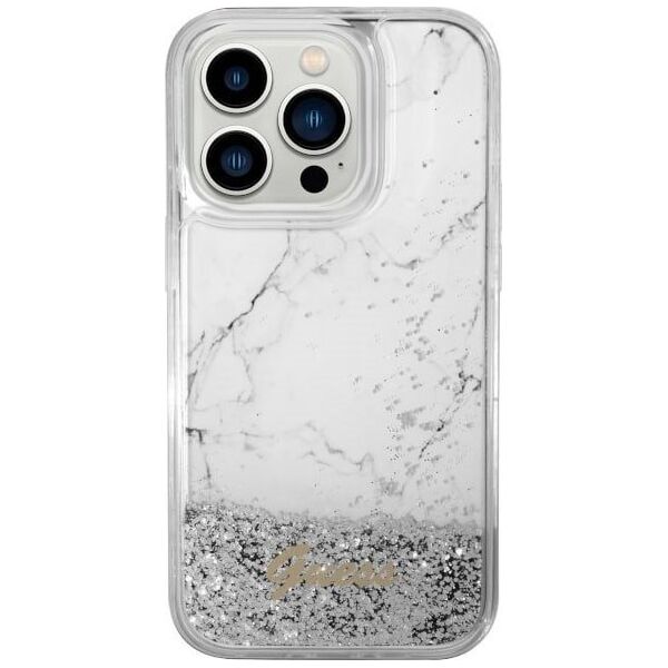 Guess Etui Guess GUHCP14XLCSGSGH Apple iPhone 14 Pro Max biały/white hardcase Liquid Glitter Marble