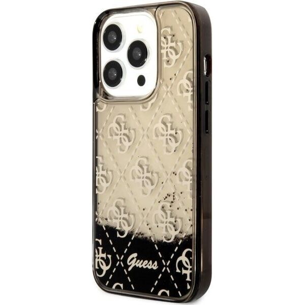 Guess Etui Guess GUHCP14LLC4PSGK Apple iPhone 14 Pro czarny/black hardcase Liquid Glitter 4G Transculent