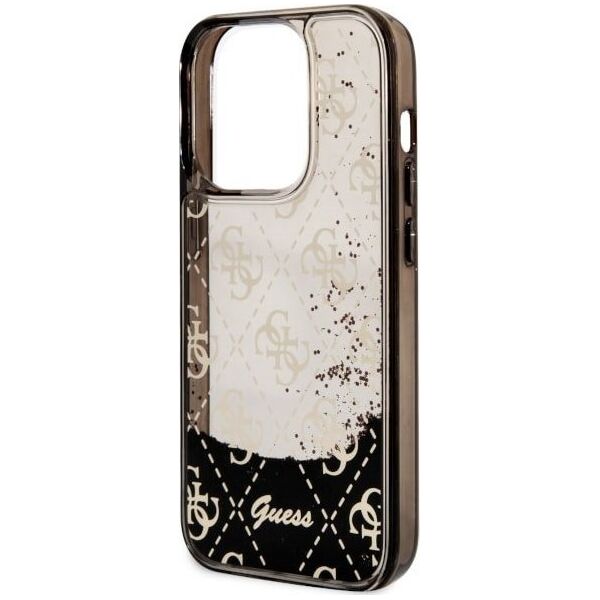 Guess Etui Guess GUHCP14LLC4PSGK Apple iPhone 14 Pro czarny/black hardcase Liquid Glitter 4G Transculent