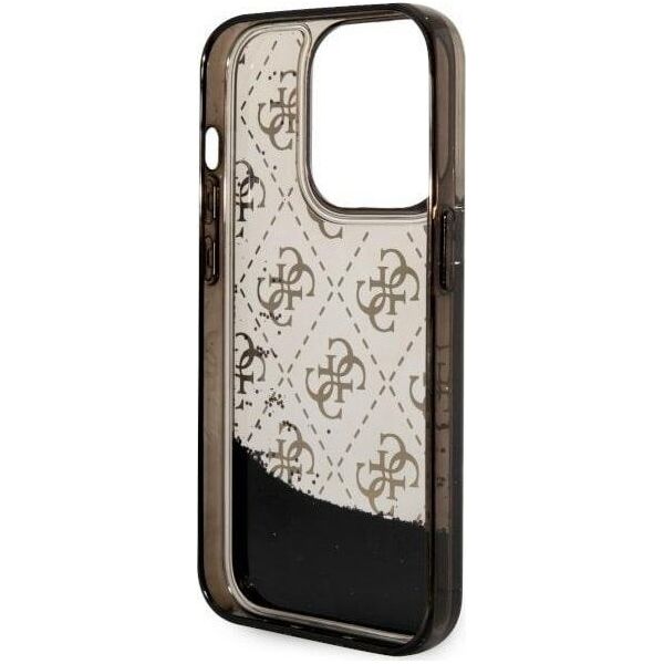 Guess Etui Guess GUHCP14LLC4PSGK Apple iPhone 14 Pro czarny/black hardcase Liquid Glitter 4G Transculent