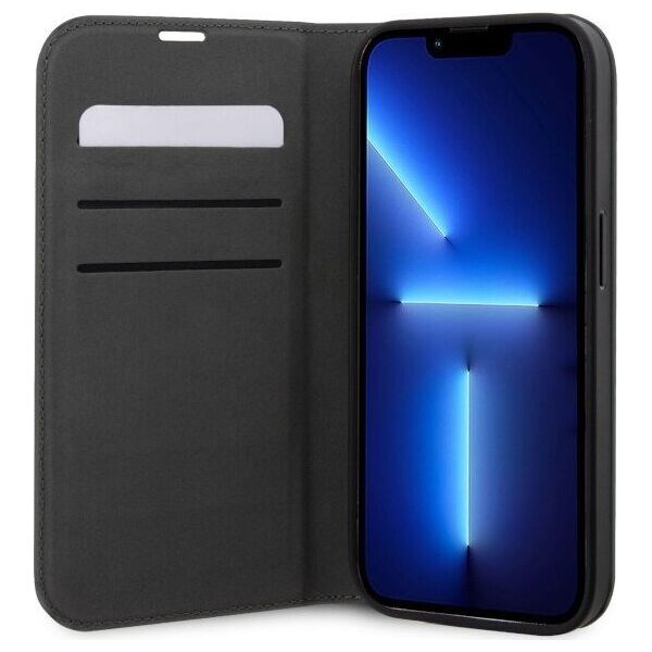 Karl Lagerfeld Etui Karl Lagerfeld KLBKP14LSANKCPG Apple iPhone 14 Pro bookcase srebrny/silver Saffiano Karl & Choupette