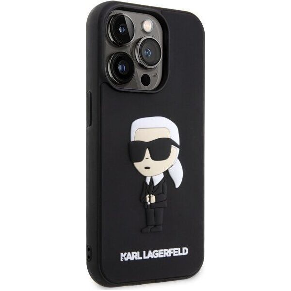 Karl Lagerfeld Etui Karl Lagerfeld KLHCP14L3DRKINK Apple iPhone 14 Pro czarny/black hardcase Rubber Ikonik 3D