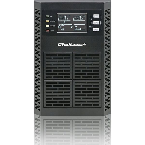 Dysan Zasilacz awaryjny UPS Qoltec 1kVA | 1000W | Power Factor 1.0 | LCD | EPO | USB | On-line