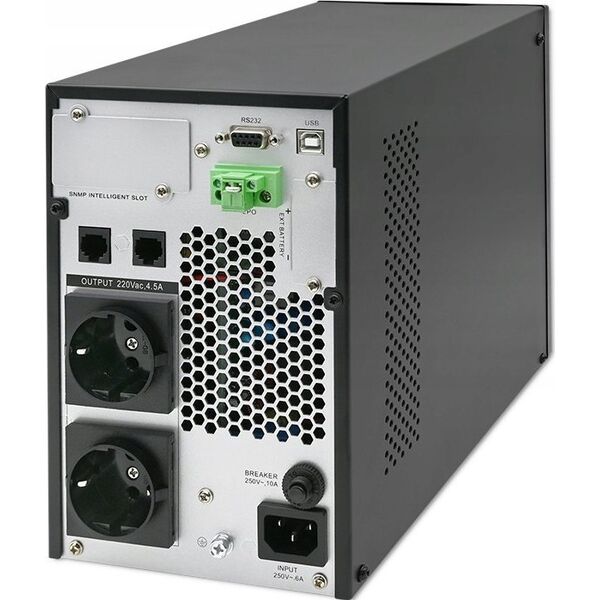Dysan Zasilacz awaryjny UPS Qoltec 1kVA | 1000W | Power Factor 1.0 | LCD | EPO | USB | On-line
