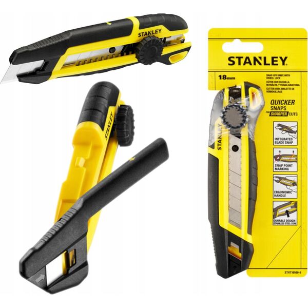 Stanley STANLEY NOŻYK 18mm Z SYSTEMEM ODŁAMYWANIA KÓŁKO BLOKUJĄCE