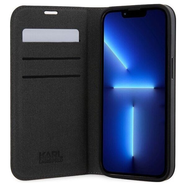 Karl Lagerfeld Etui Karl Lagerfeld KLBKP14SSAKLHPK Apple iPhone 14 bookcase czarny/black Saffiano Monogram
