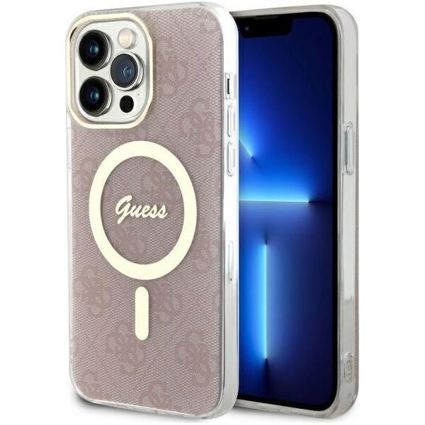 Guess Etui Guess GUHMP13XH4STP Apple iPhone 13 Pro Max różowy/pink hardcase 4G MagSafe