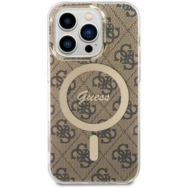 Guess Etui Guess GUHMP14LH4STW Apple iPhone 14 Pro brązowy/brown hardcase 4G MagSafe