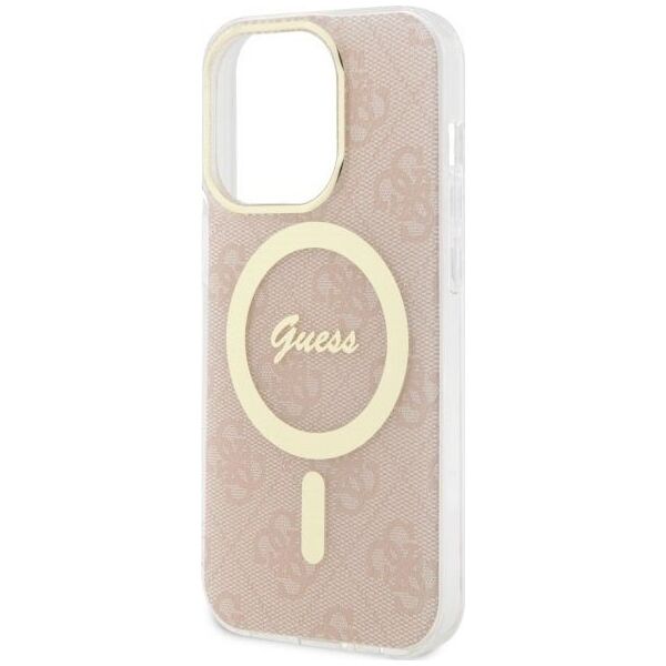 Guess Etui Guess GUHMP14LH4STP Apple iPhone 14 Pro różowy/pink hardcase 4G MagSafe
