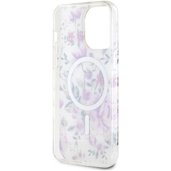 Guess Etui Guess GUHMP14LHCFWST Apple iPhone 14 Pro transparent hardcase Flower MagSafe