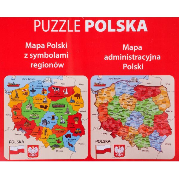Daffi Puzzle drewno mapa Polski D-100 41004