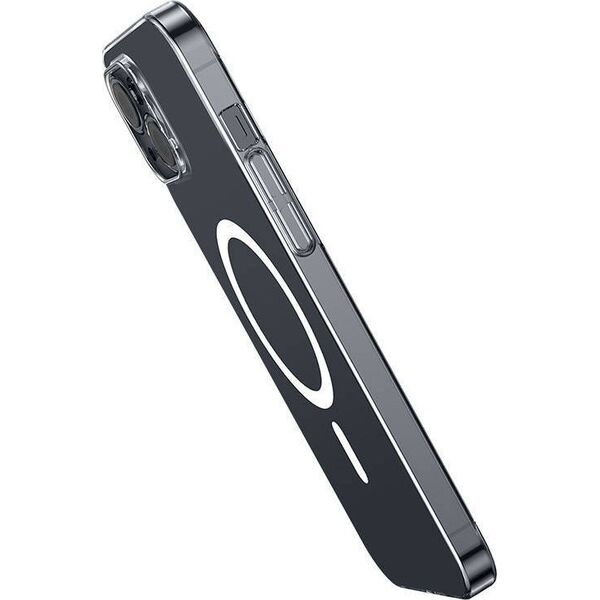 Baseus Etui ochronne Baseus Magnetic Crystal Clear do iPhone 13 (transparentne) + szkło hartowane + zestaw czyszczący