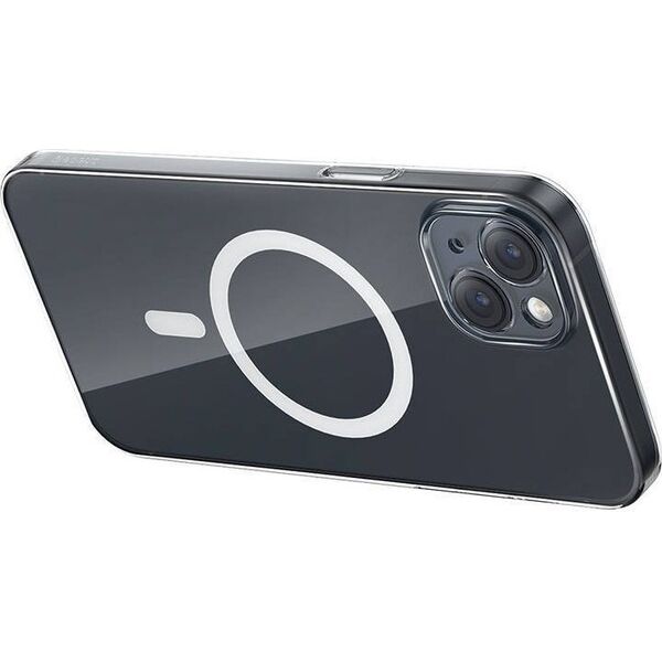 Baseus Etui ochronne Baseus Magnetic Crystal Clear do iPhone 13 (transparentne) + szkło hartowane + zestaw czyszczący