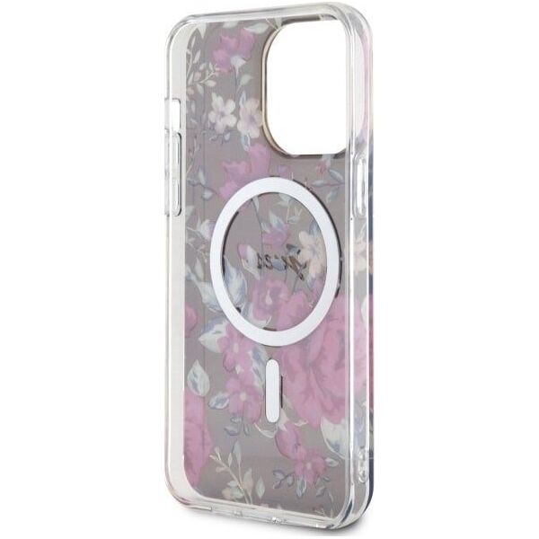 Guess Guess Flower MagSafe - Etui iPhone 14 Pro Max (Zielony)