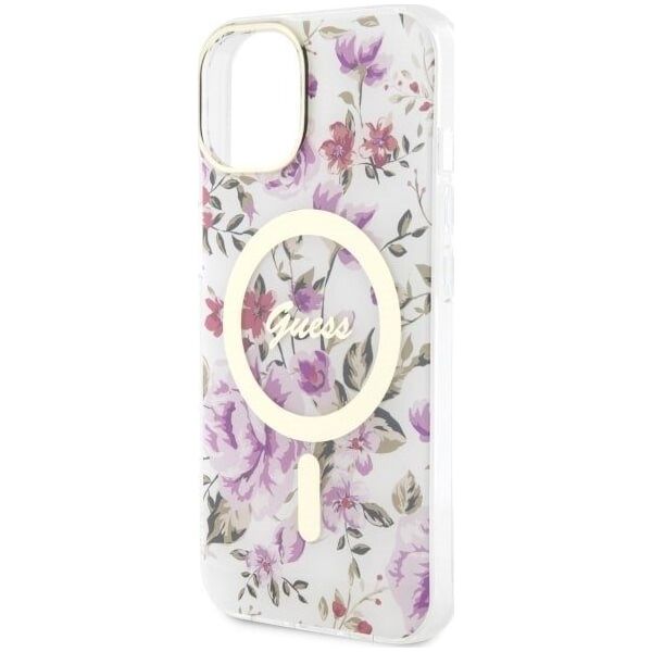 Guess Guess Flower MagSafe - Etui iPhone 14 Plus (Przezroczysty)