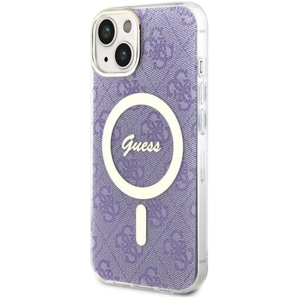 Guess Guess 4G MagSafe - Etui iPhone 14 (Purpurowy)
