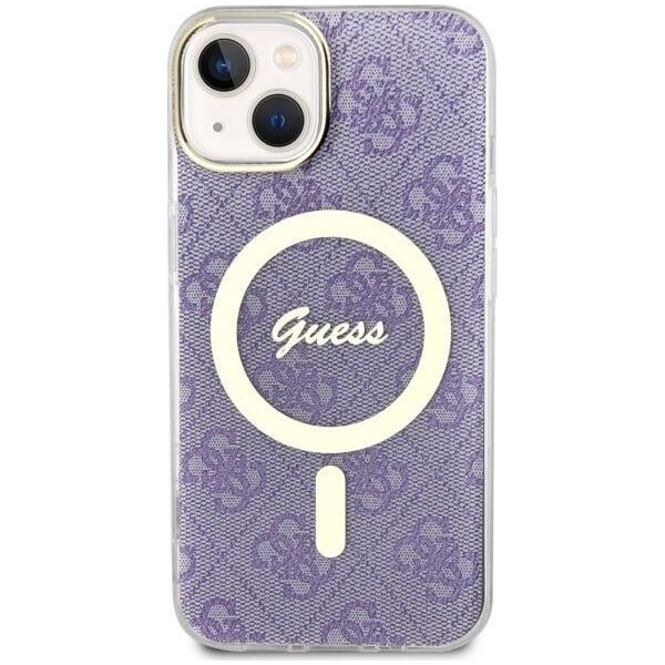 Guess Guess 4G MagSafe - Etui iPhone 14 (Purpurowy)