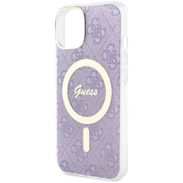 Guess Guess 4G MagSafe - Etui iPhone 14 (Purpurowy)