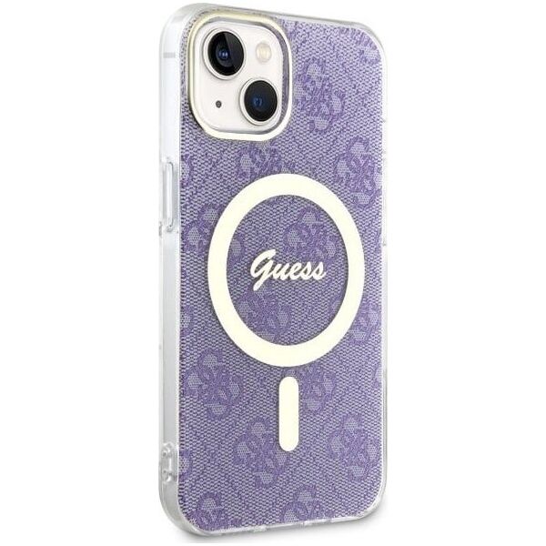 Guess Guess 4G MagSafe - Etui iPhone 14 Plus (Purpurowy)