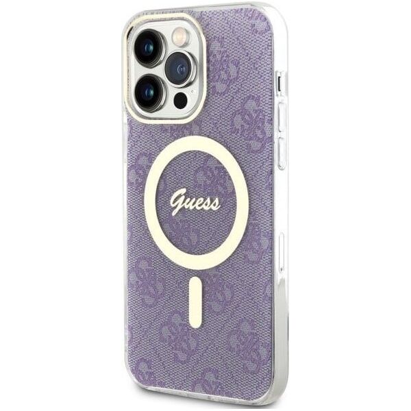 Guess Guess 4G MagSafe - Etui iPhone 14 Pro Max (Purpurowy)