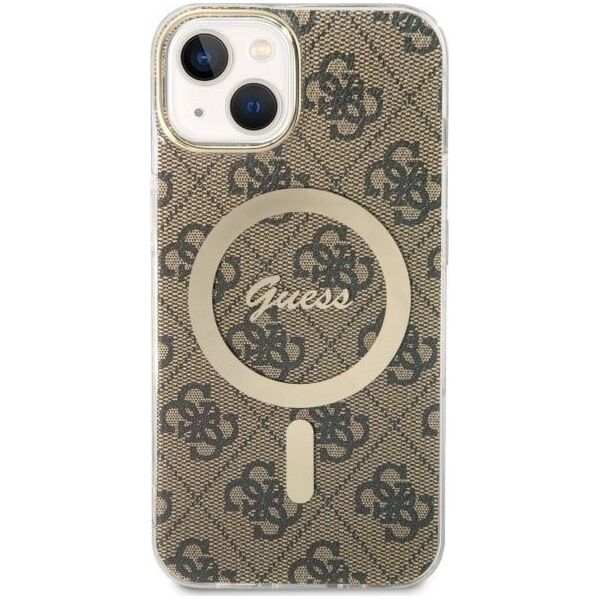 Guess Guess 4G MagSafe - Etui iPhone 14 Plus (Brązowy)