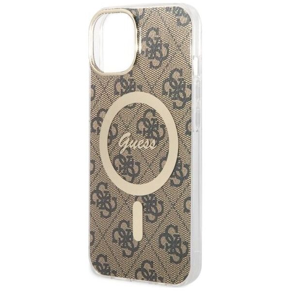 Guess Guess 4G MagSafe - Etui iPhone 14 (Brązowy)