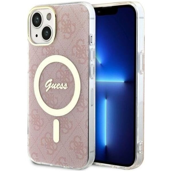 Guess Guess 4G MagSafe - Etui iPhone 14 Plus (Różowy)