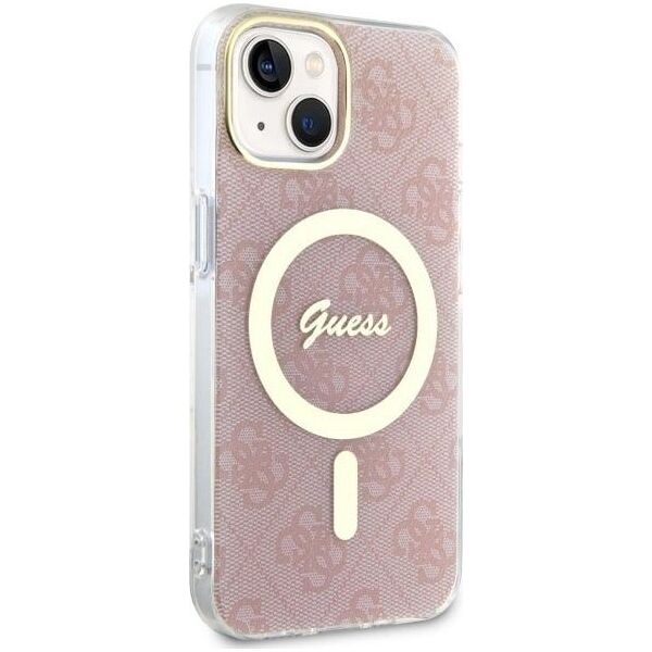 Guess Guess 4G MagSafe - Etui iPhone 14 Plus (Różowy)